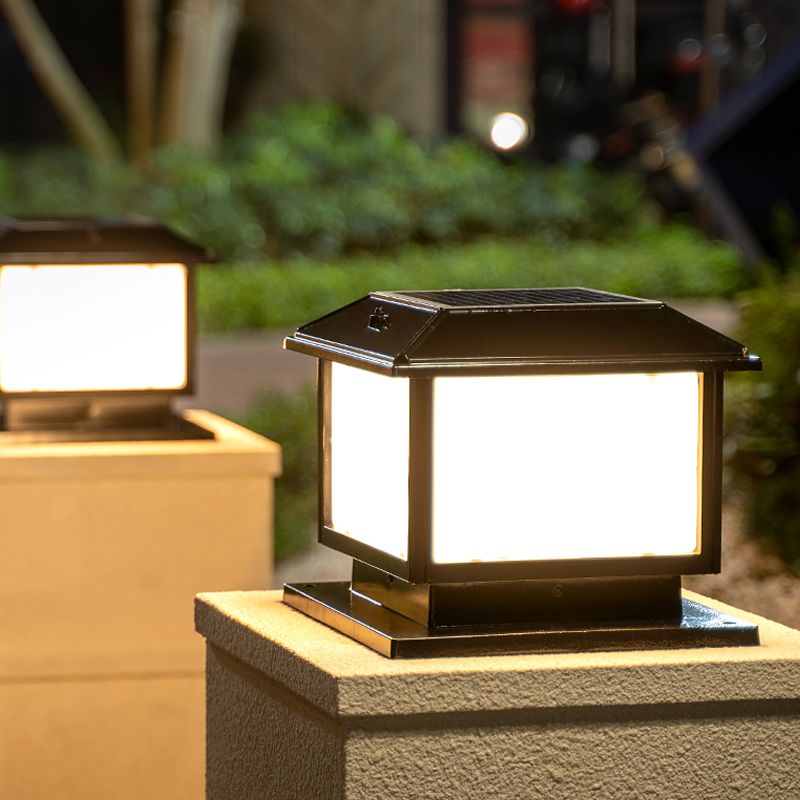 Ray Vintage LED Rettangolare Solare Metallo Applique da Esterno