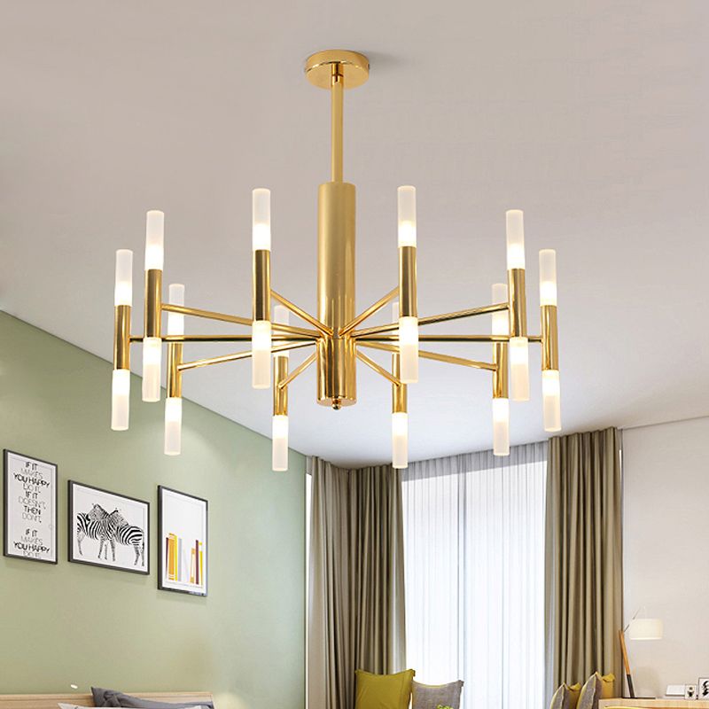Marilyn Lampada a Sospensione LED Moderno Metallo Cilindrico Oro Soggiorno/Camera da Letto