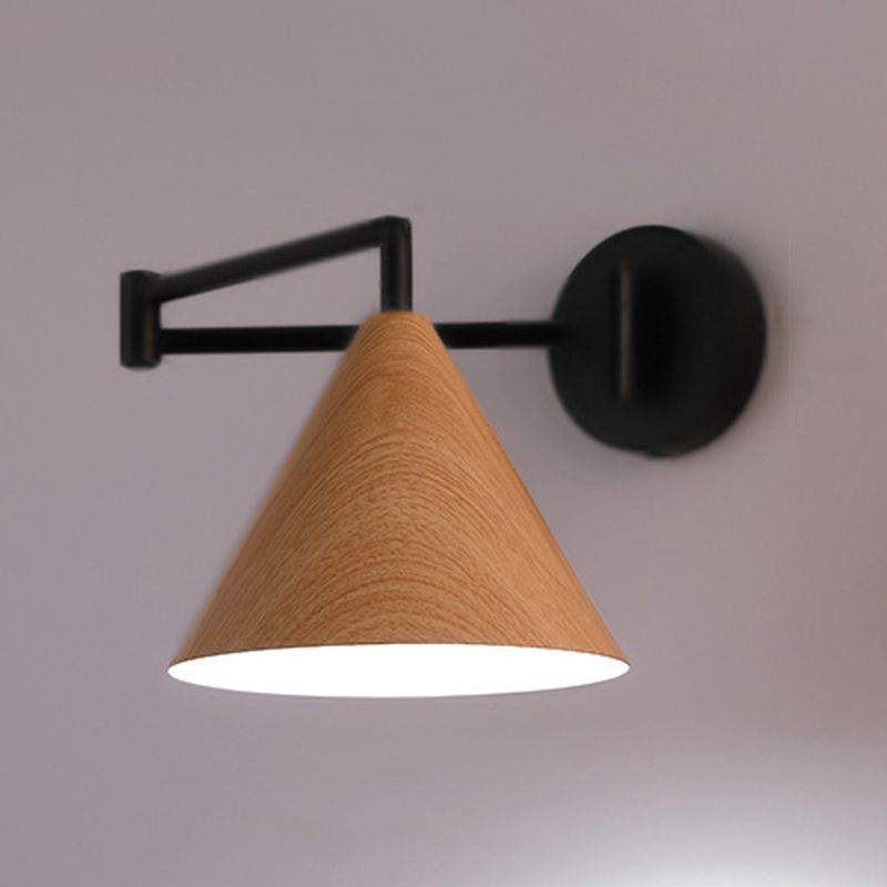 Muto Moderne Cone Applique Regolabile Metallo/Legno Soggiorno/Camera da Letto
