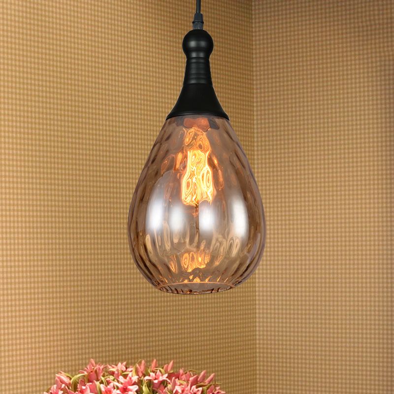 Avi Industriale Teardrop Vetro Lampada a Sospensione Soggiorno