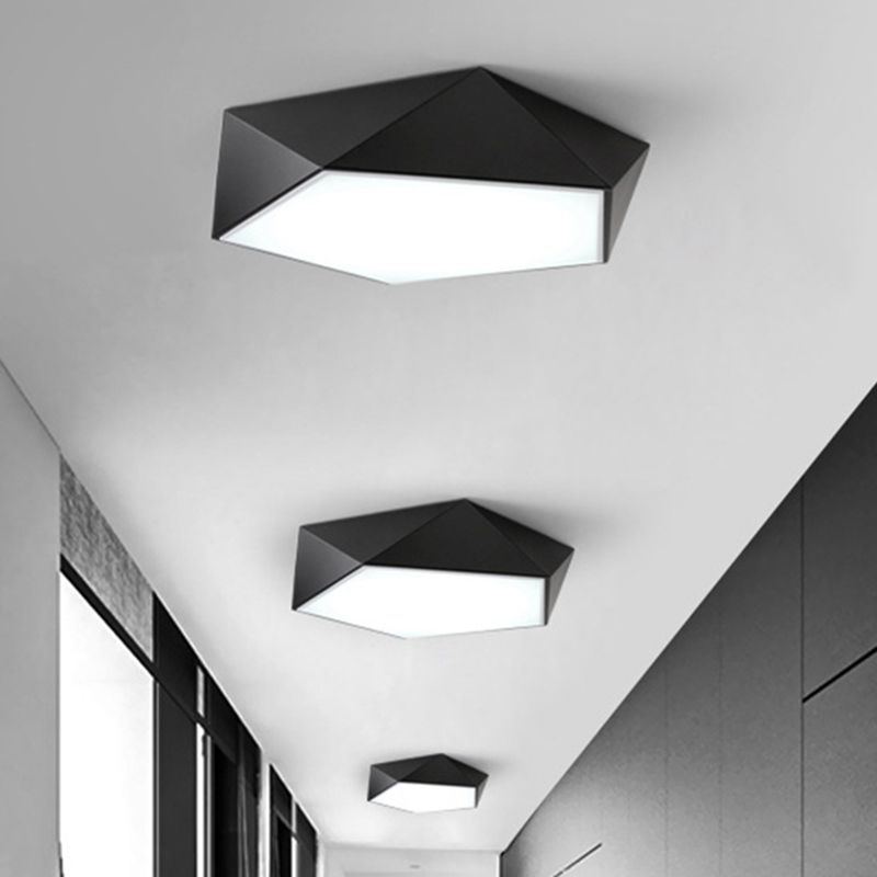 Arisha Plafoniere Semplice Moderno Metallo, Nero/Bianco