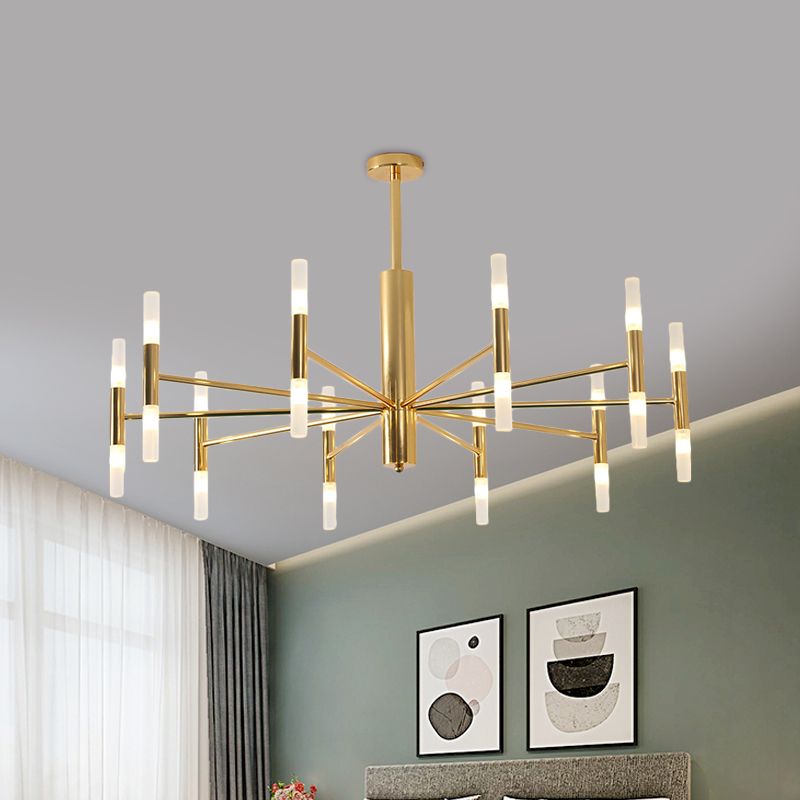 Marilyn Lampada a Sospensione LED Moderno Metallo Cilindrico Oro Soggiorno/Camera da Letto