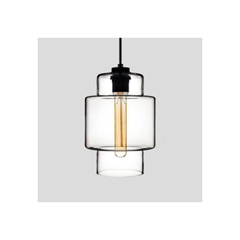 Arisha Art Deco Vetro Cilindrico Lampade a Sospensione