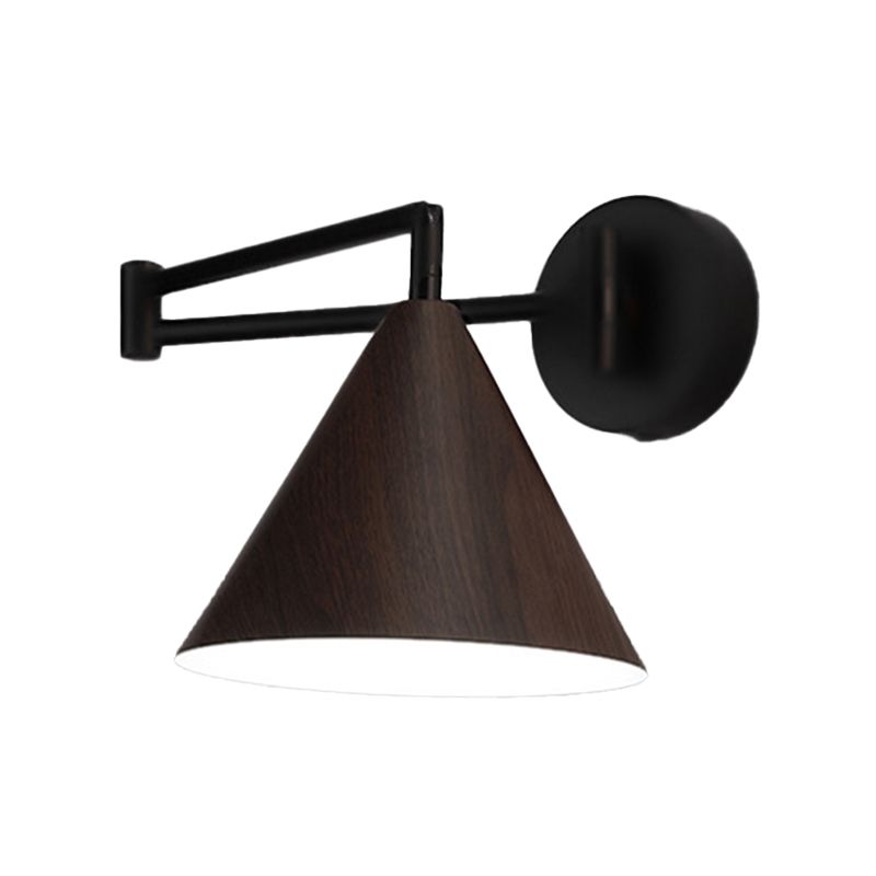 Muto Moderne Cone Applique Regolabile Metallo/Legno Soggiorno/Camera da Letto