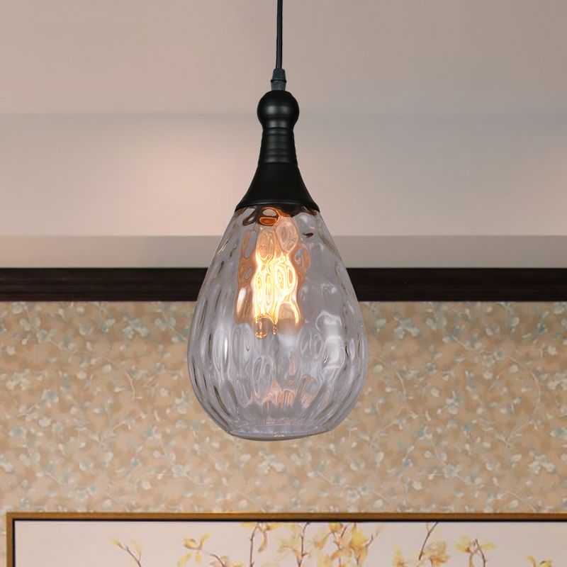 Avi Industriale Teardrop Vetro Lampada a Sospensione Soggiorno