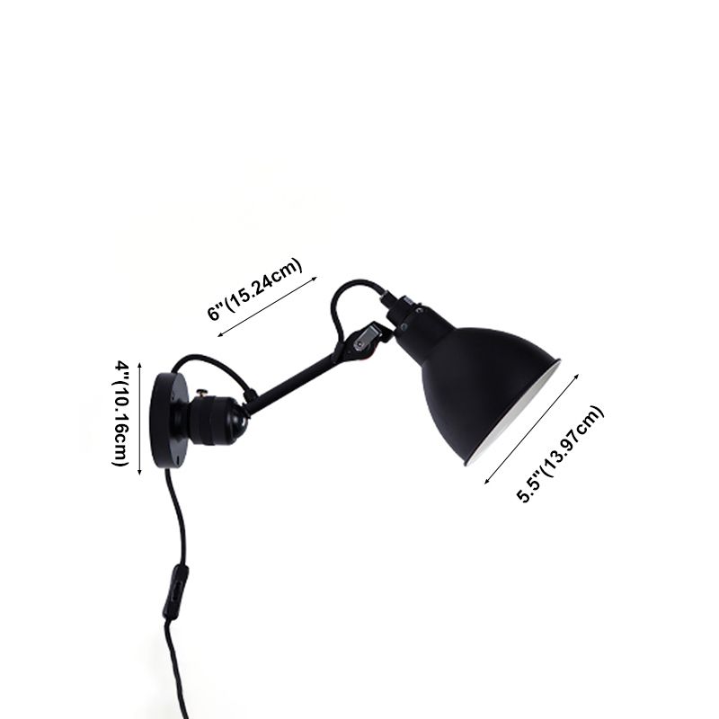 Epoch Soggiorno LED Minimalista Applique Metallo Nero Soggiorno/Camera da Letto