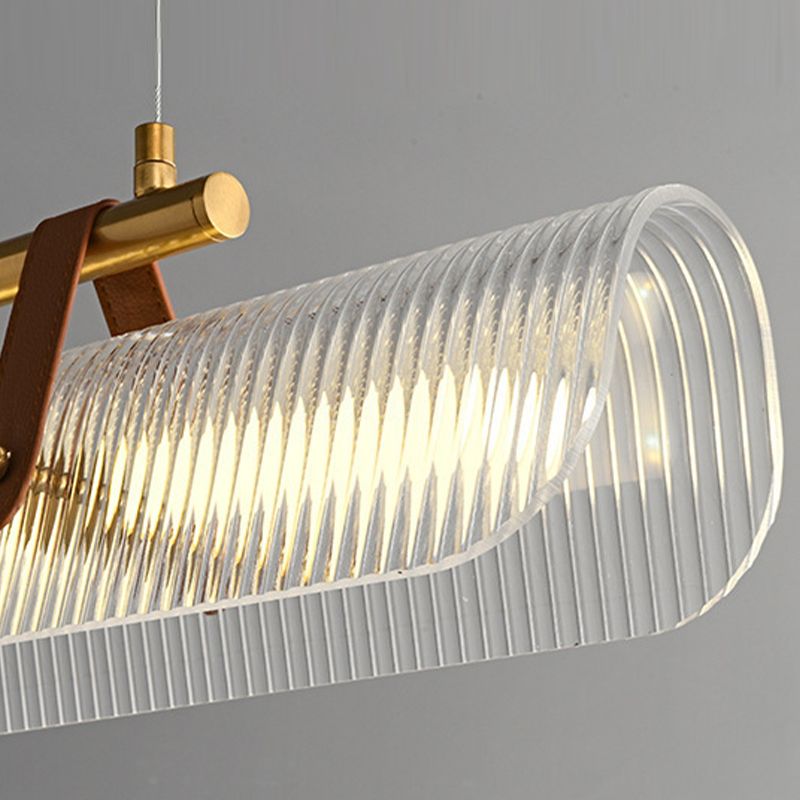 Arisha Lampade a Sospensione Acrilico/Metallo Nero/Oro LED