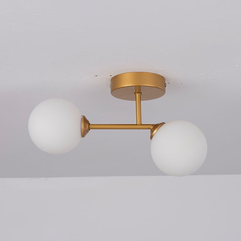 Valentina Plafoniera Moderna Sferica in Vetro/Metallo Nero/Oro