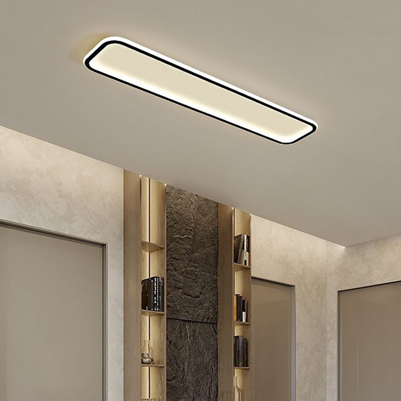 Arisha Minimaliste Rettangolare Metallo/Silicone Plafoniere Soggiorno