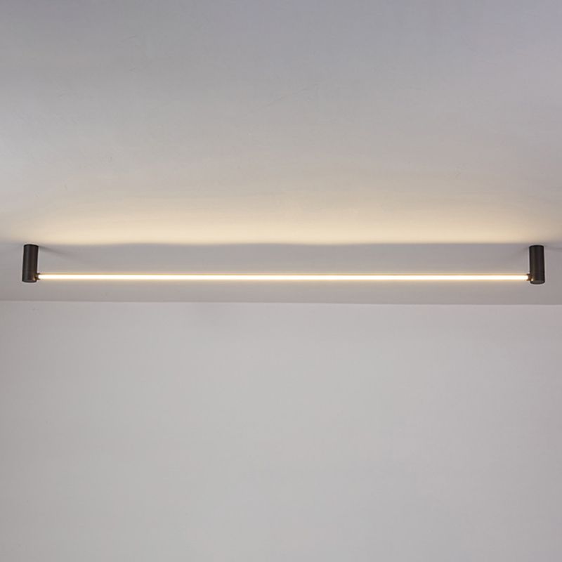 Arisha Minimalista Lineare Plafoniere Metallo/Acrilico Nero Corridoio