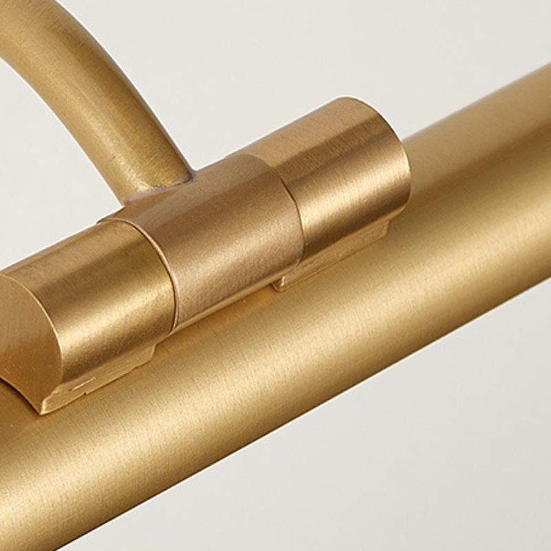Tiffany Moderno LED Applique Specchio Lineare Vanità Metallo Acrilico Oro Bagno