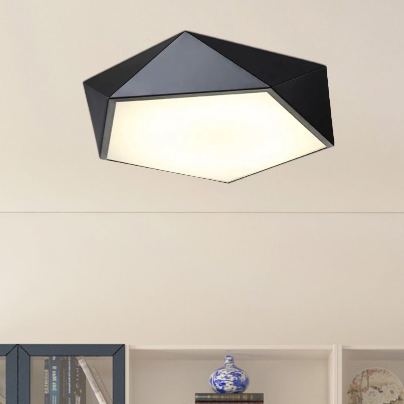 Arisha Plafoniere Semplice Moderno Metallo, Nero/Bianco