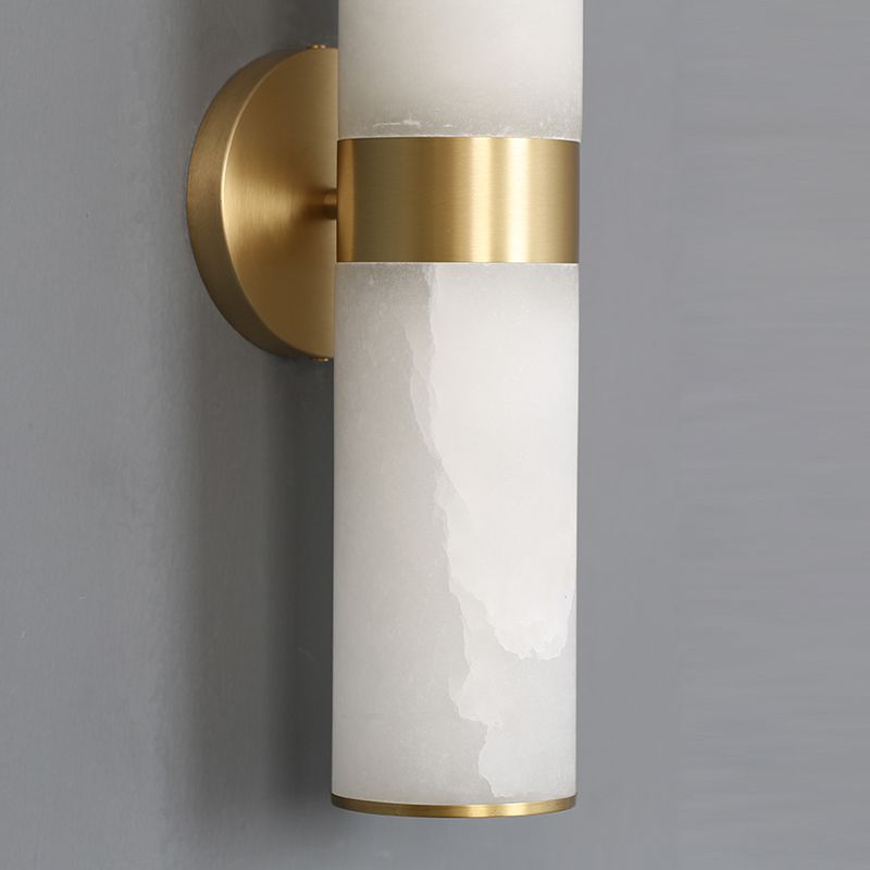 ArishaModerno LED Applique Doppio Intestazione Metallo Pietra Ottone Soggiorno/Camera da Letto/Bagno