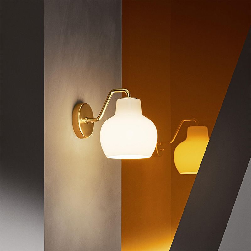 Valentina Vintage LED Lampada da Parete Metallo Vetro Bianco Soggiorno/Camera da Letto