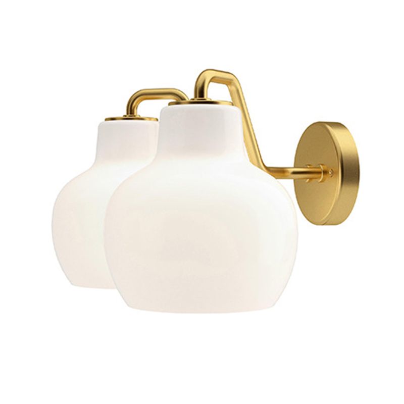 Valentina Vintage LED Lampada da Parete Metallo Vetro Bianco Soggiorno/Camera da Letto