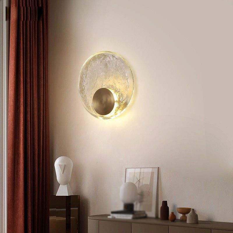 Kristy Design LED Bellissimo Applique Arte Deco Globo Cristale Metallo Camera da Letto Oro