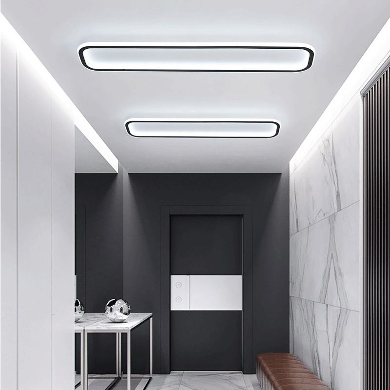 Arisha Minimaliste Rettangolare Metallo/Silicone Plafoniere Soggiorno