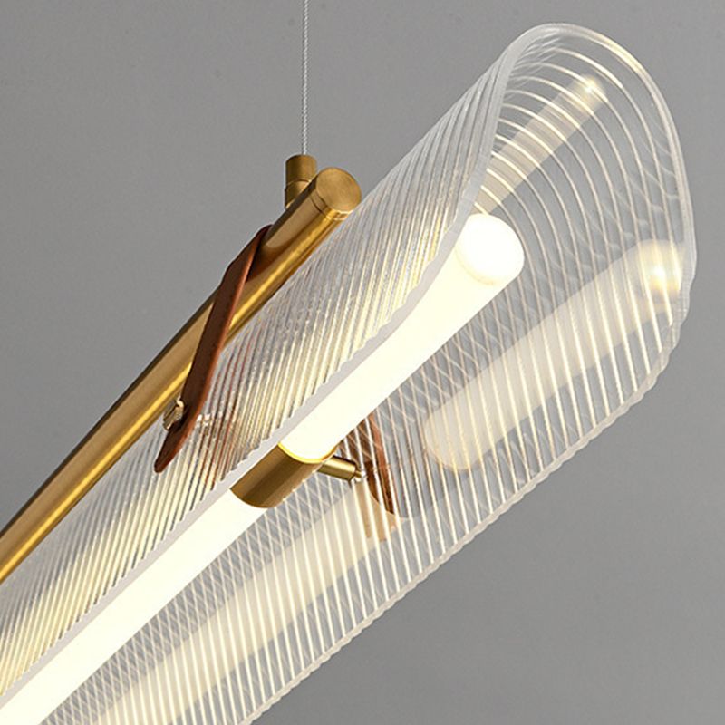 Arisha Lampade a Sospensione Acrilico/Metallo Nero/Oro LED