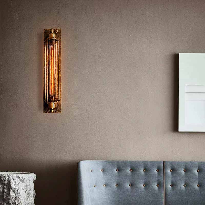 Silva Vintage LED Cilindro Metallo Applique Nero/Rosso/Argento/Oro Bagno/Camera da Letto/Soggiorno