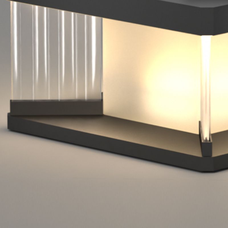 Ray Moderno Rettangolare Solare Metallo Lampade da Esterno