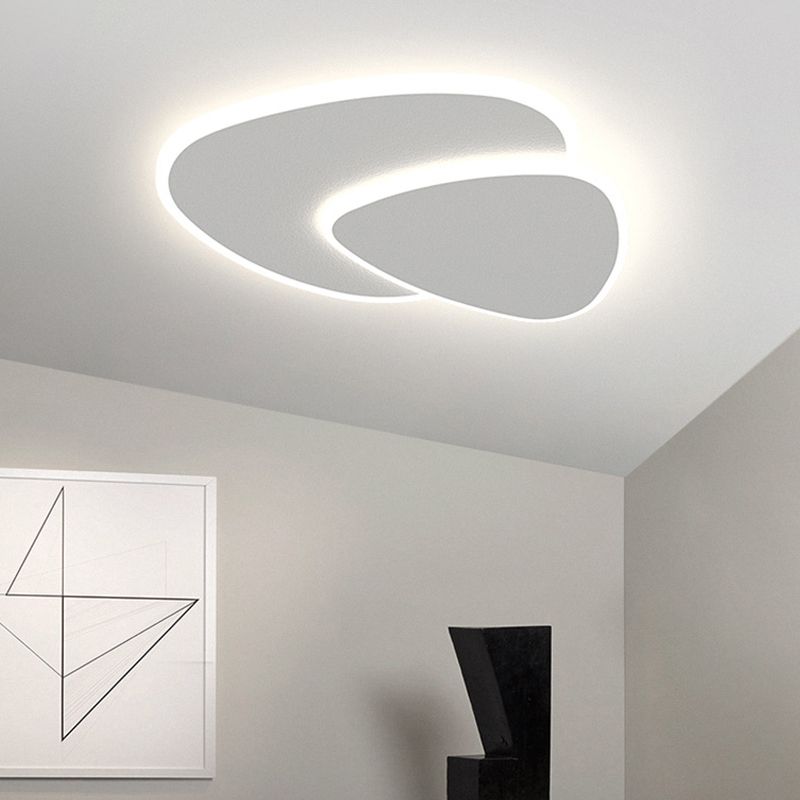 Arisha Plafoniera Geometrica Moderna in Metallo/Acrilico, Bianco