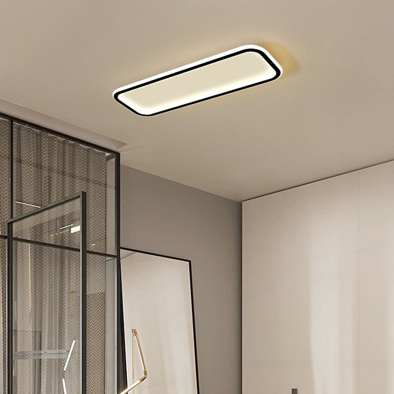 Arisha Minimaliste Rettangolare Metallo/Silicone Plafoniere Soggiorno