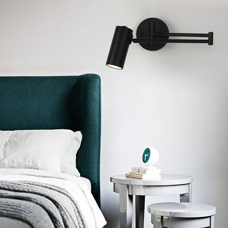 Arisha Moderne LED Applique Cone Regolabile Metallo Nero/Oro Camera da Letto