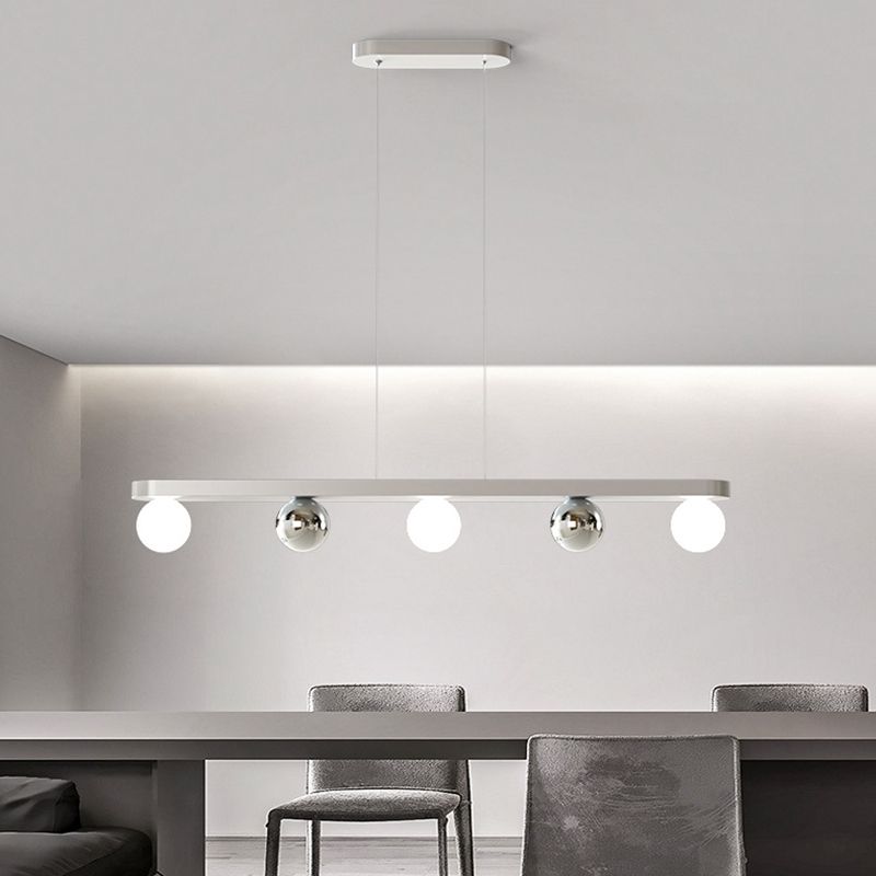 Valentina Moderno Lineare LED Lampade a Sospensione Argento Metallo Acrilico Soggiorno/Camera da Letto/Sala da Pranzo