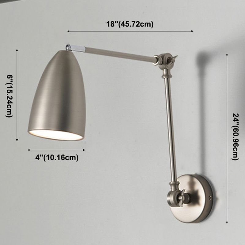 Epoch Minimalismo LED Cupola Forma Regolabile Applique Nero/Bianco/Nichel Soggiorno/Camera da Letto
