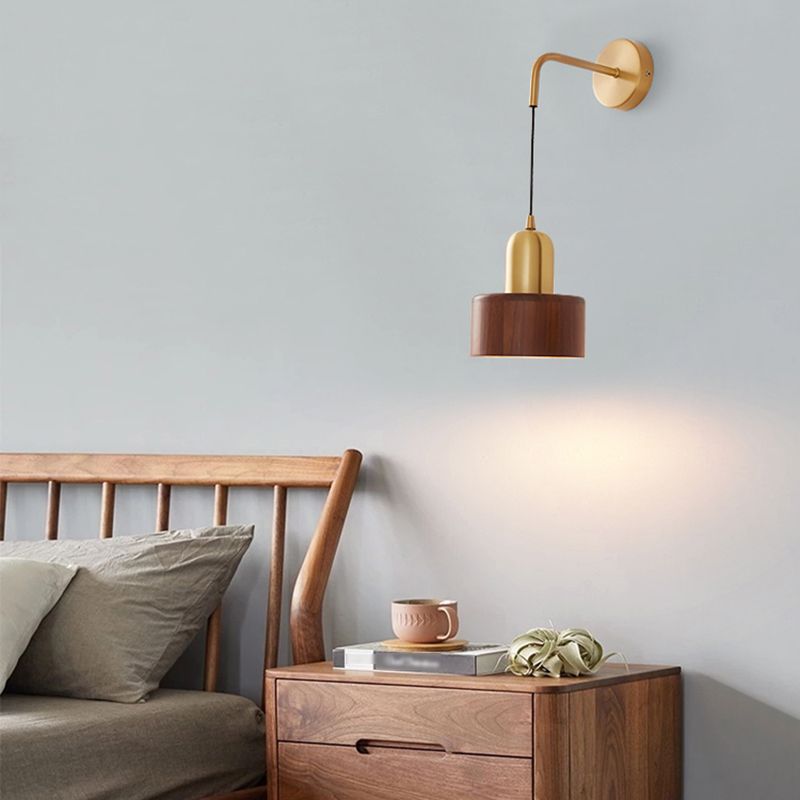 Muto Vintage Cilindro  Legno Applique Camera da Letto