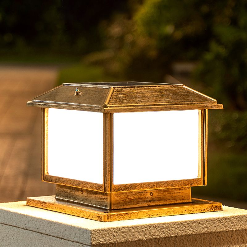 Ray Vintage LED Rettangolare Solare Metallo Applique da Esterno