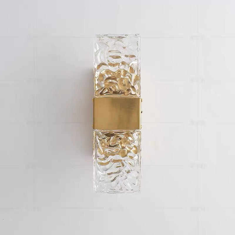 Arisha Moderna LED Trasparente Bellissimo Applique Metallo Acrilico Oro Rettangolare Soggiorno/Camera da Letto