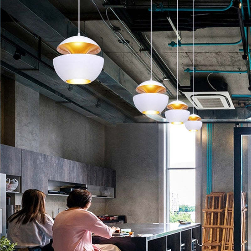Arisha Moderno LED Urbano Lampade a Sospensione Metallo Nero/Bianco Soggiorno/Camera da Letto