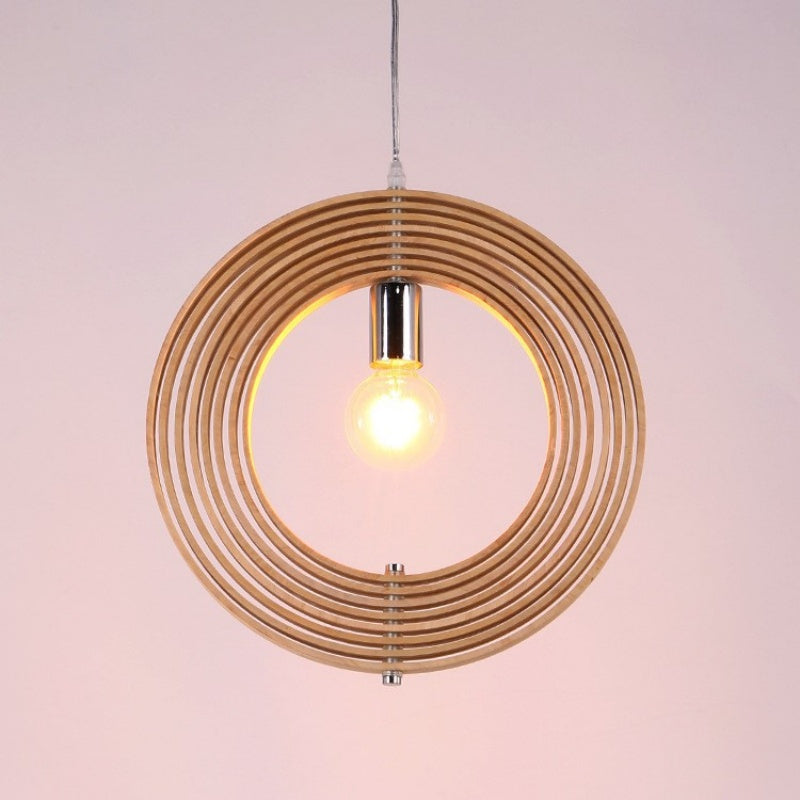 Ritta Giapponese LED Legno Lampade a Sospensione Nero/Oro Bar
