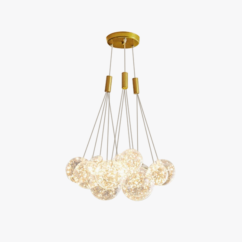 Valentina Moderni LED Lusso Lampade a Sospensione Vetro Ore Sfera Globo LED 3/5/9/15 Luci
