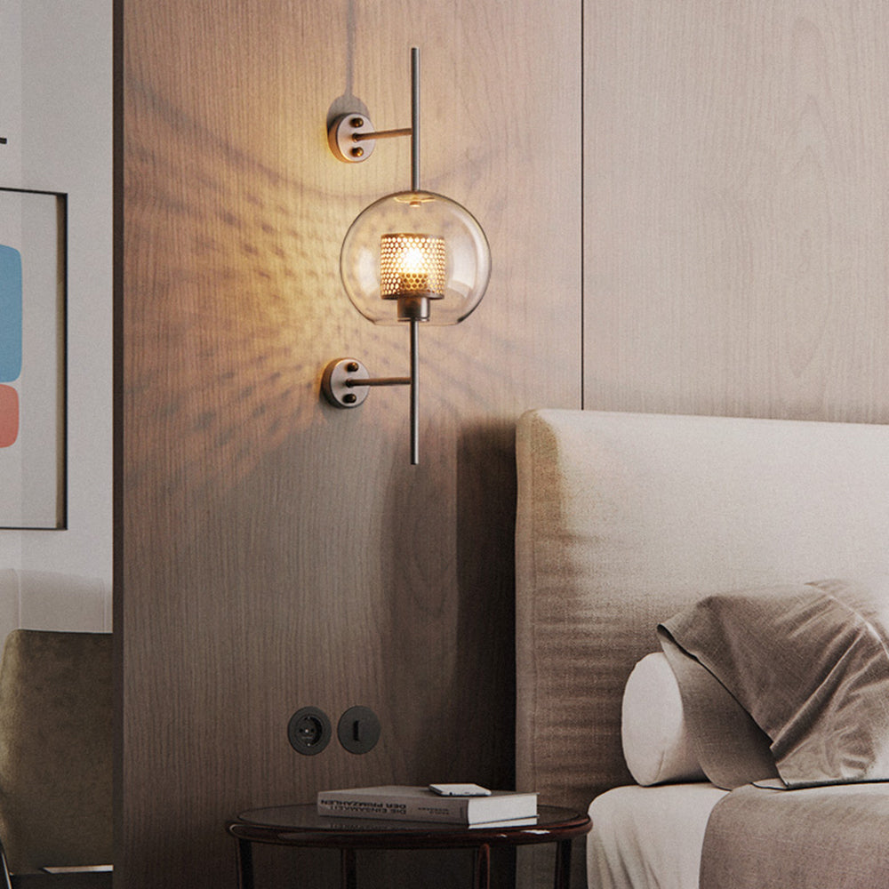 Arisha Industriale LED Applique Metallo/Vetro Argento/Oro Globale