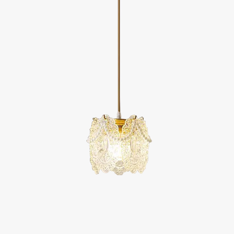 Kirsten Bellissimo LED Lampade a Sospensione Metallo/Acrilico Bianco Francese Lacey Fiore Soggiorno/Camera da Letto