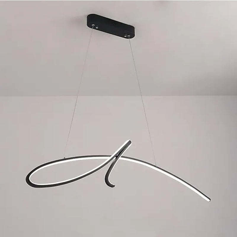 Arisha Lampade a Sospensione Curva Irregolare Moderno Metallo Nero/Oro Ristorante