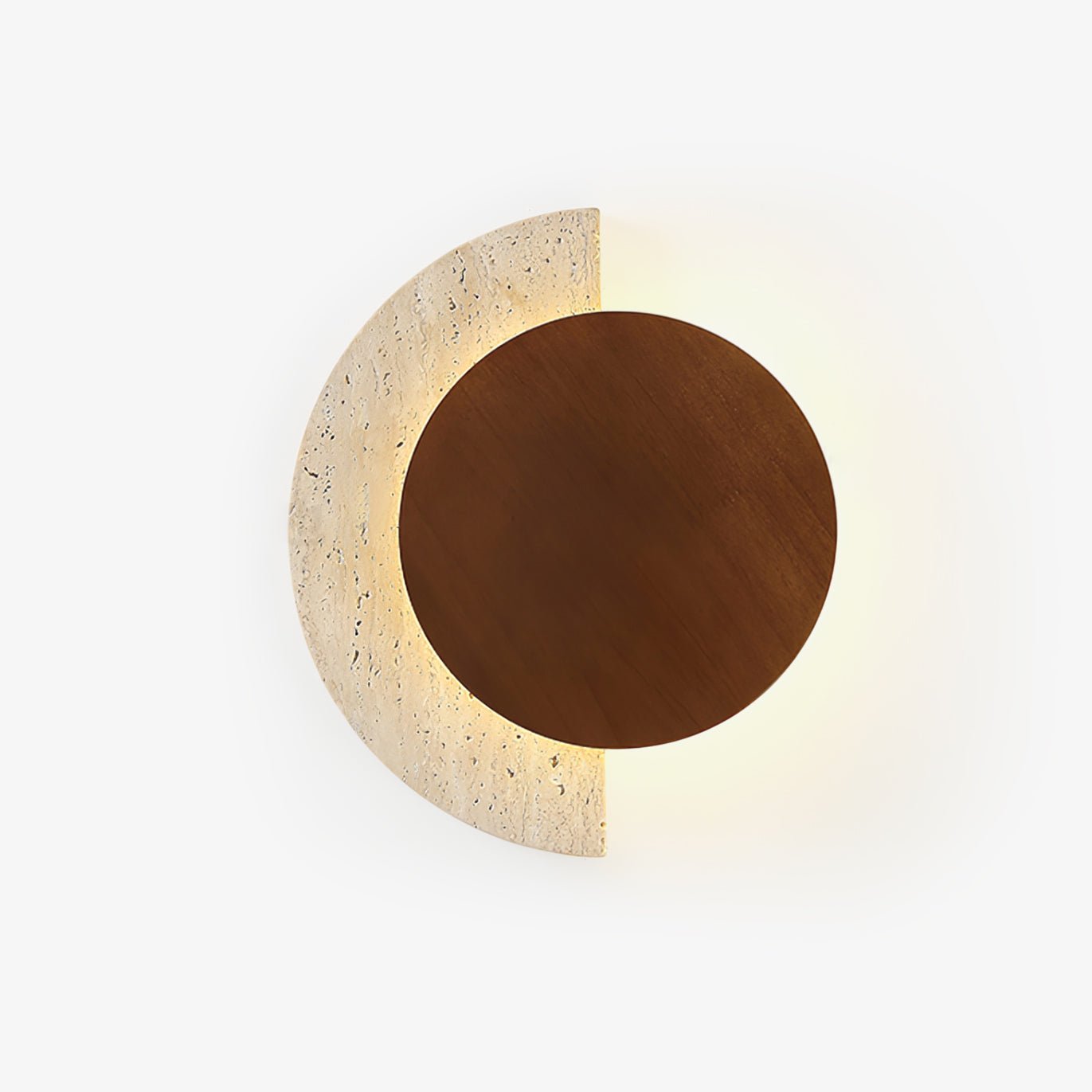 Coraeen Half-Moon Travertine Wall Light - Neutralighting