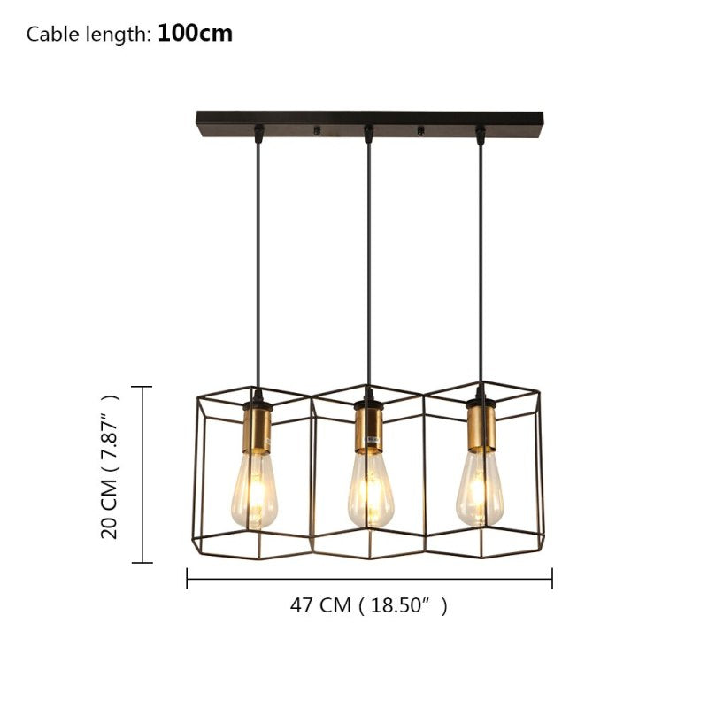 Bouvet Rustico Agriturismo LED Lampada a Sospensione Metallo Nero Soggiorno/Camera da Letto