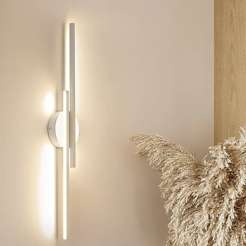 Alana Moderna LED Nordico Applique Metallo Nero/Bianco Lineare Soggiorno/Camera da Letto