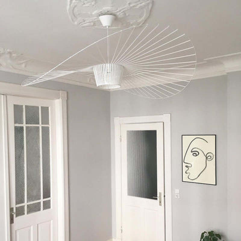Ritta Lampade a Sospensione Tessuto Nero/Bianco/Oro/Marrone Fiore Moderne