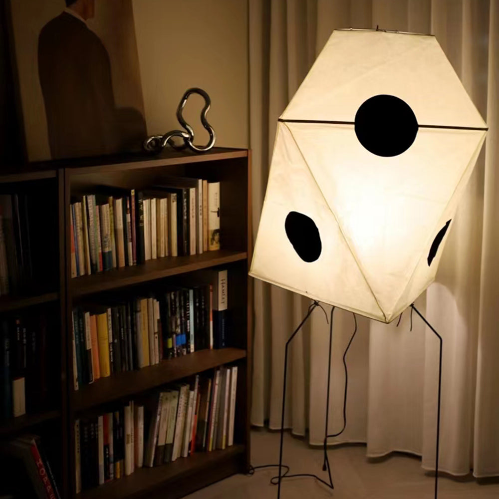 Ritta Moderno Artificiale Lampada da Terra Carta Metallo