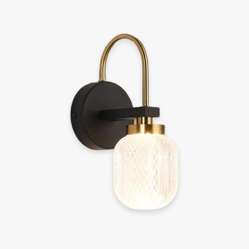 Arisha Moderna LED Applique Metallo/Acrilico Nero 2 Stile Soggiorno/Camera da Letto