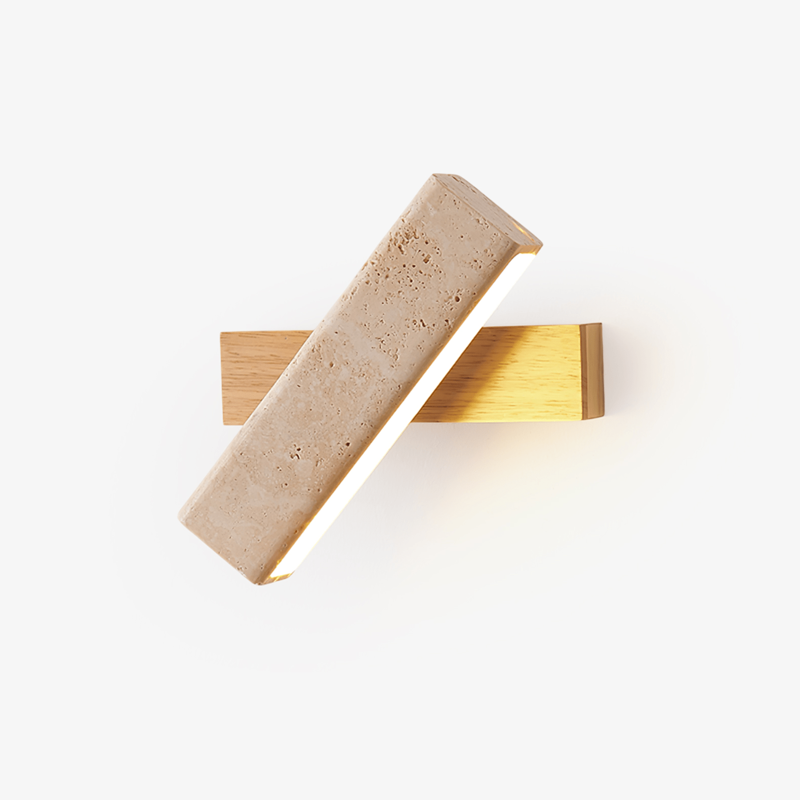 Esorora Rectangular Travertine Wall Light - Blowlighting