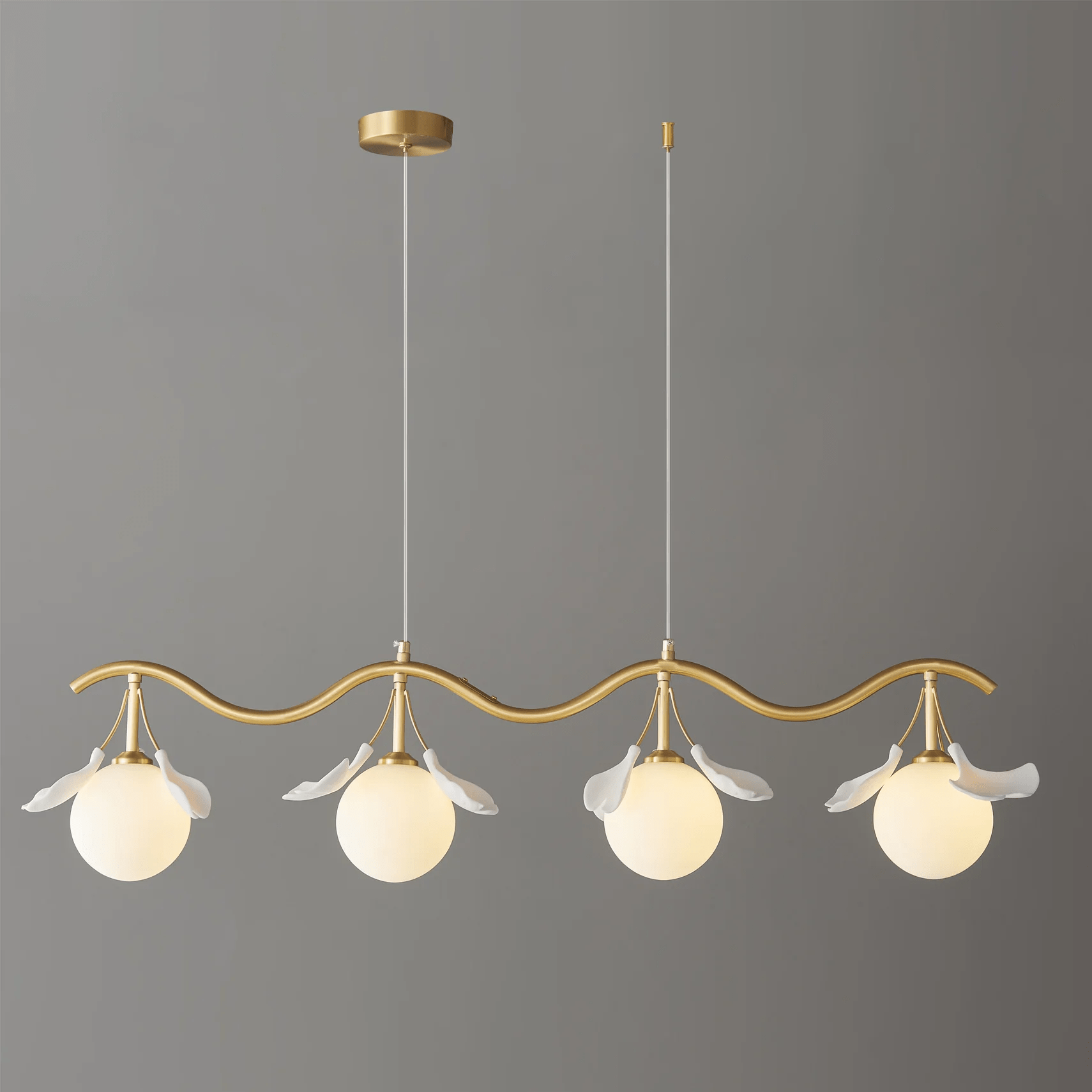Evenielis Floral Brass Chandelier - Blowlighting
