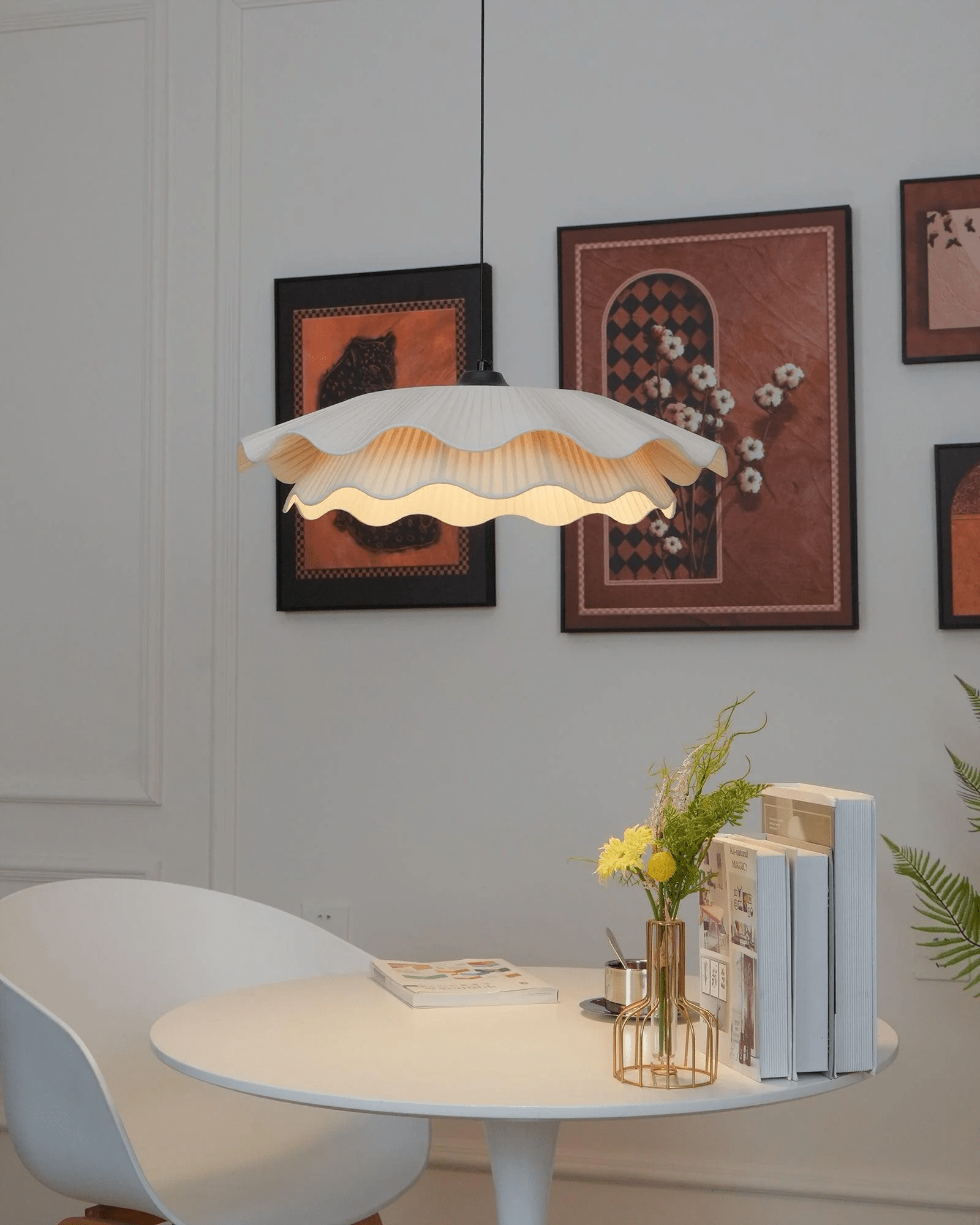 Arwen Fabric Wave Pendant Lamp - Blowlighting