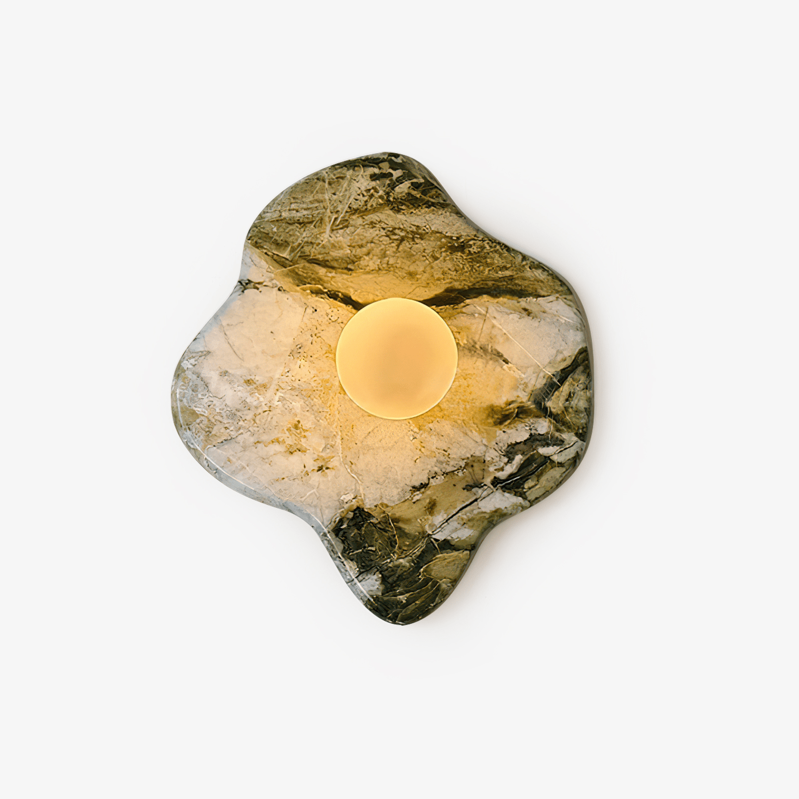 Avi Lampada da Parete Organica in Marmo Verde