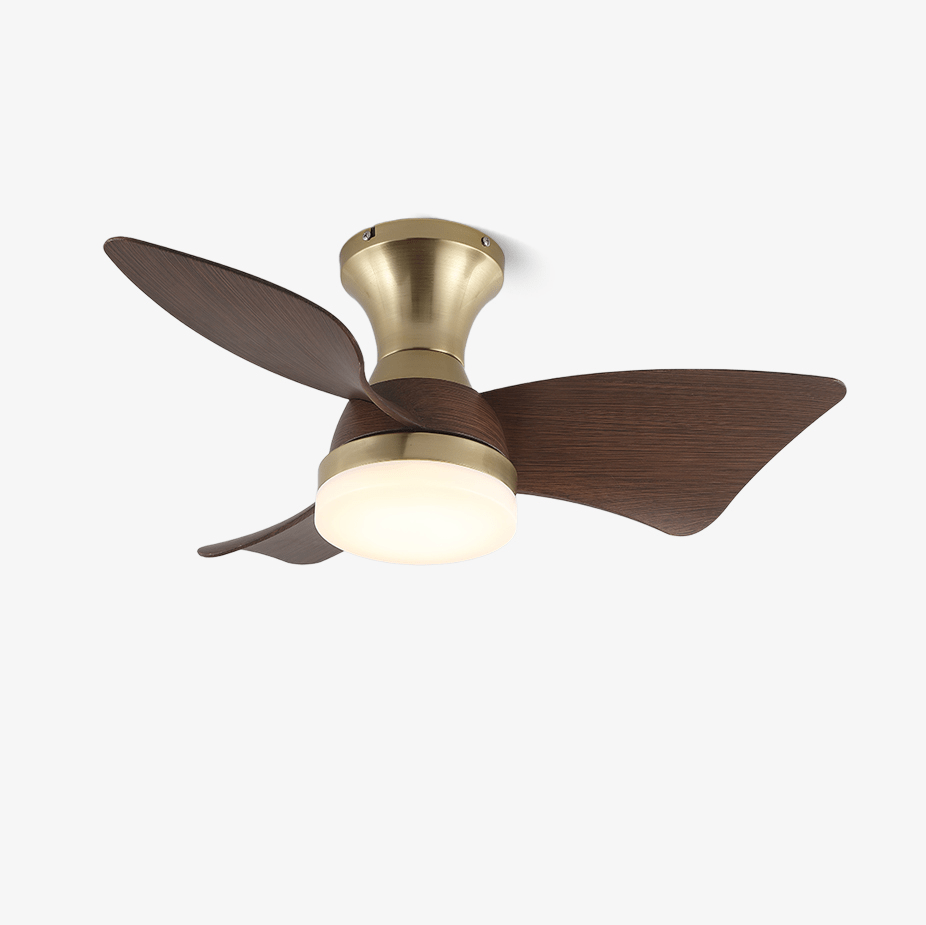 Ventilatore da soffitto Aureon con luce che mostra le finiture del corpo disponibili