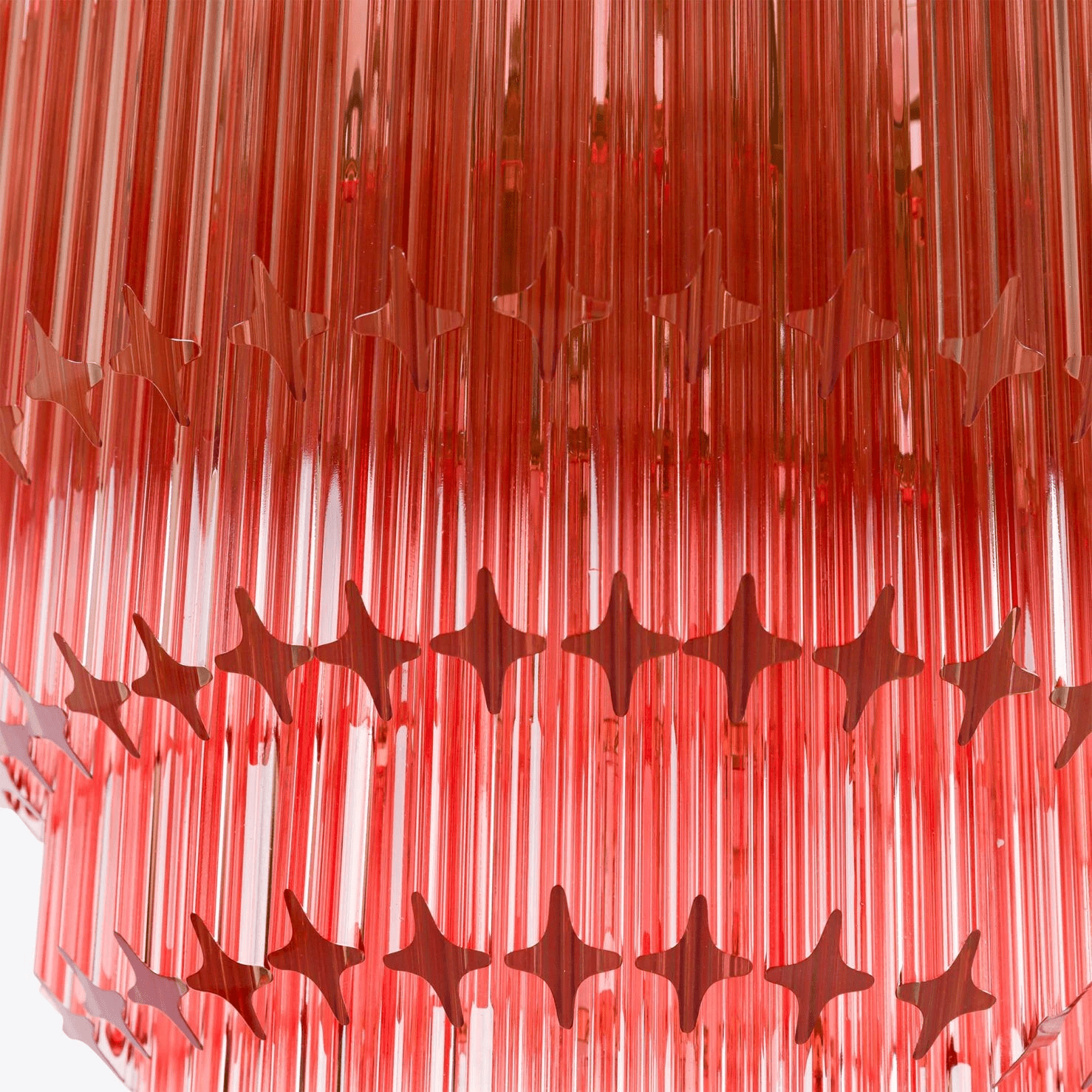 Aurora Chandelier Amber Diamond Glass Layered Retro - Neutralighting
